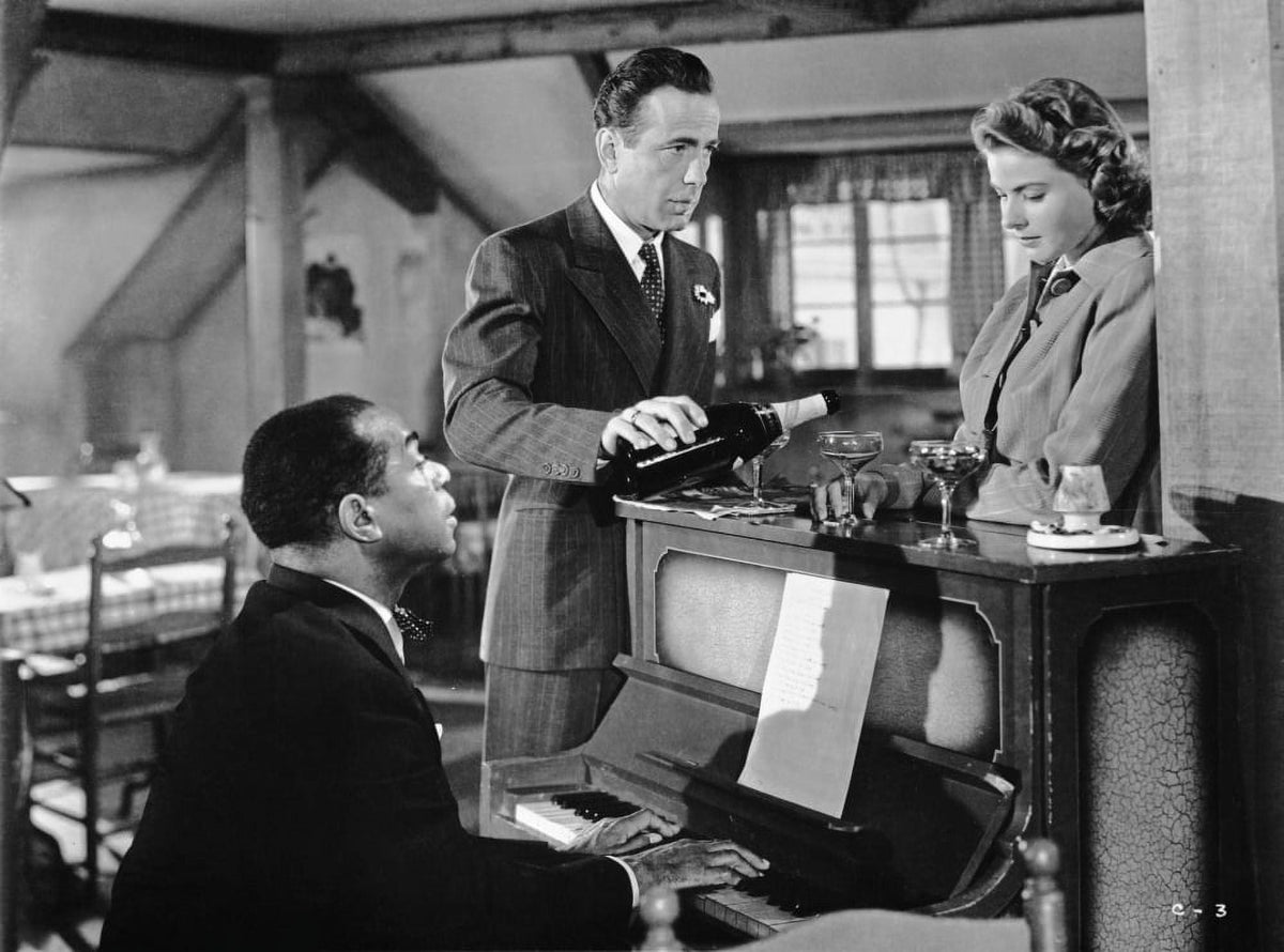 Casablanca Man Playing Piano Photo Print - classic cinema decor