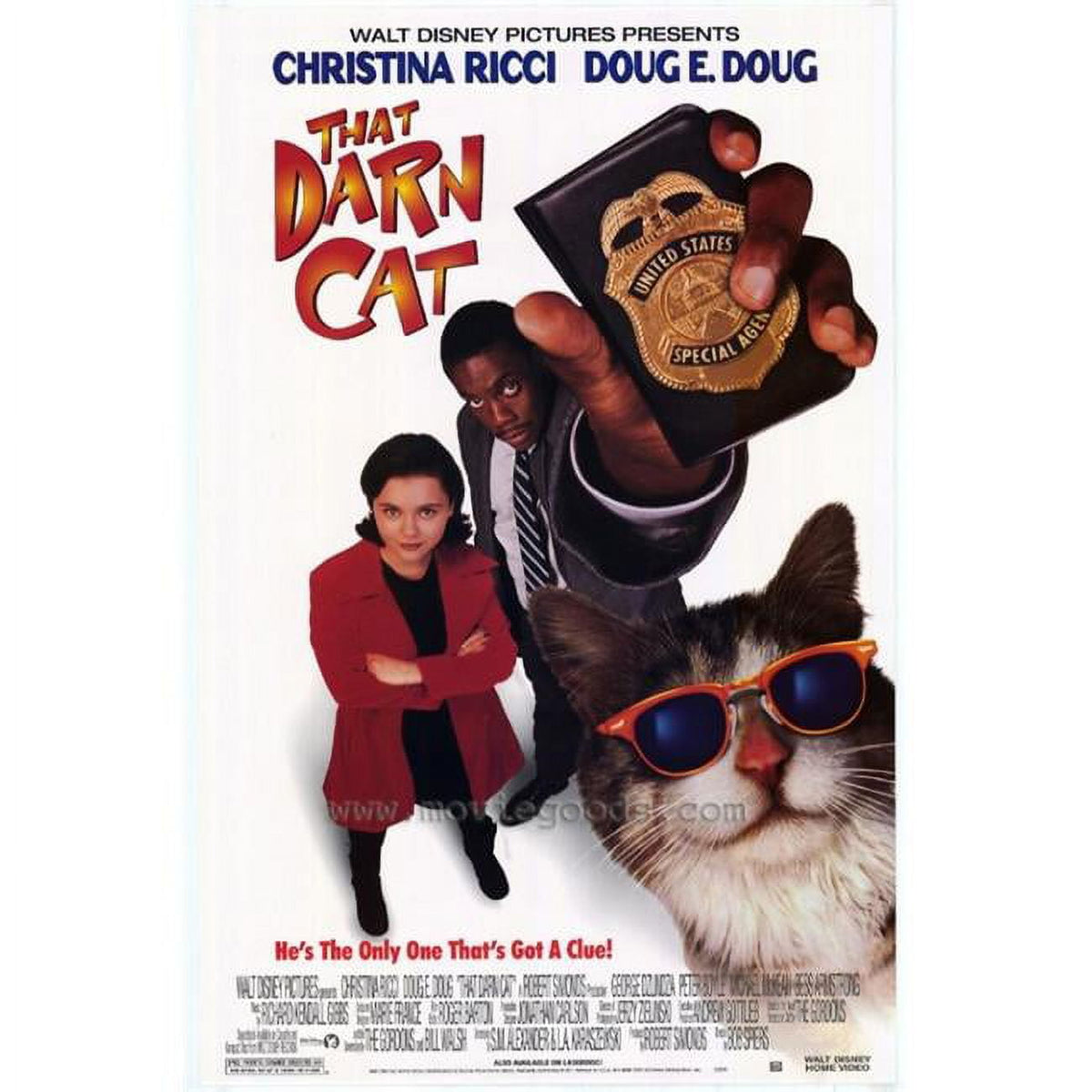 That Darn Cat Movie Poster Print featuring a whimsical cat design, perfect for movie lovers.