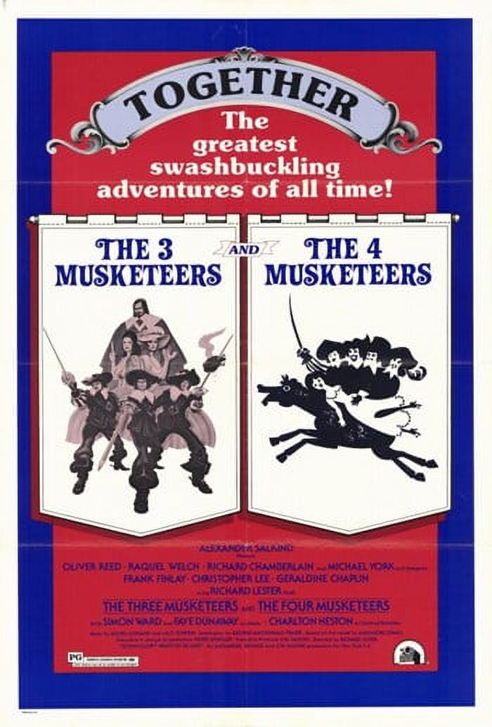 Three Musketeers Movie Poster 11x17 featuring classic adventure film imagery.