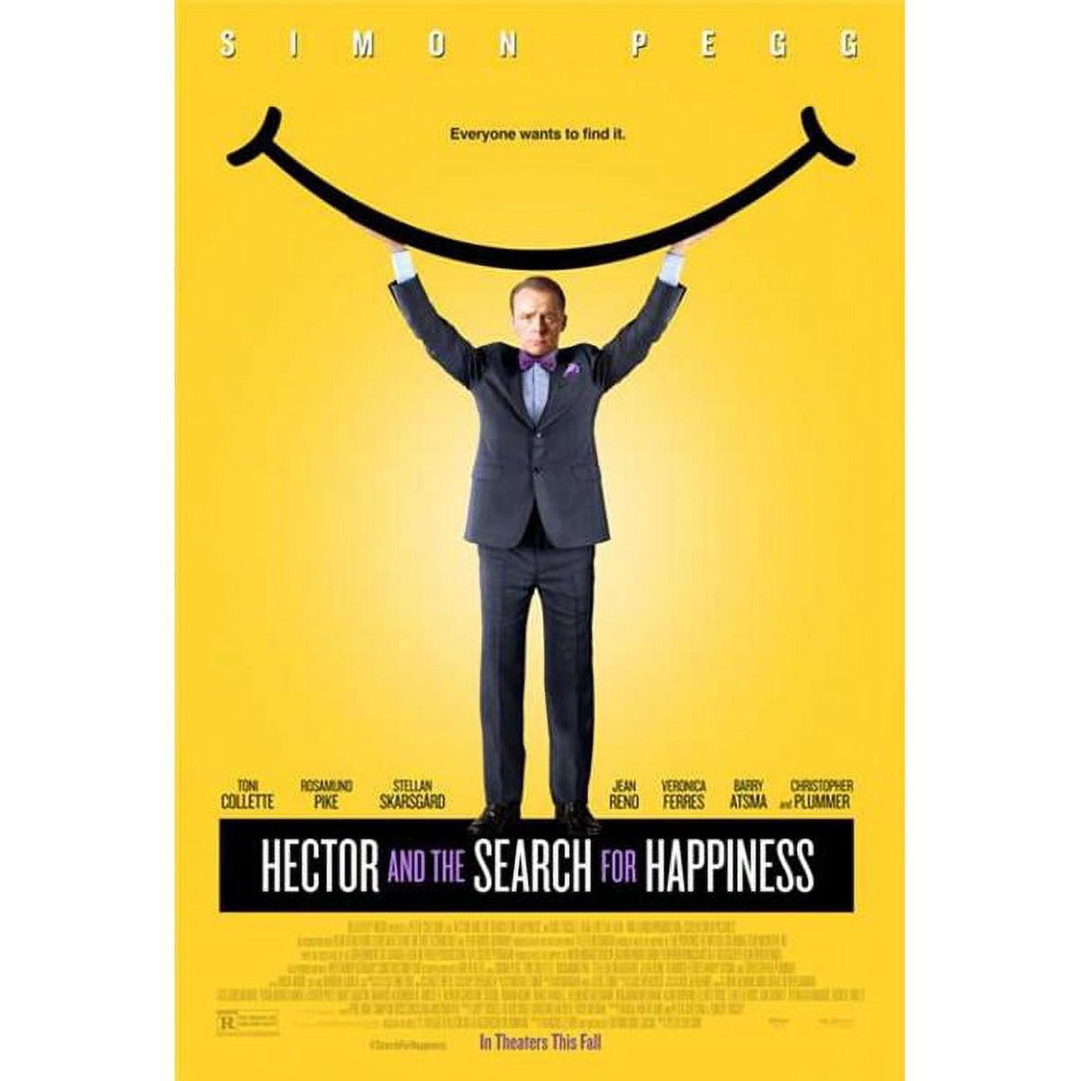 Hector and the Search for Happiness movie poster in vibrant colors.