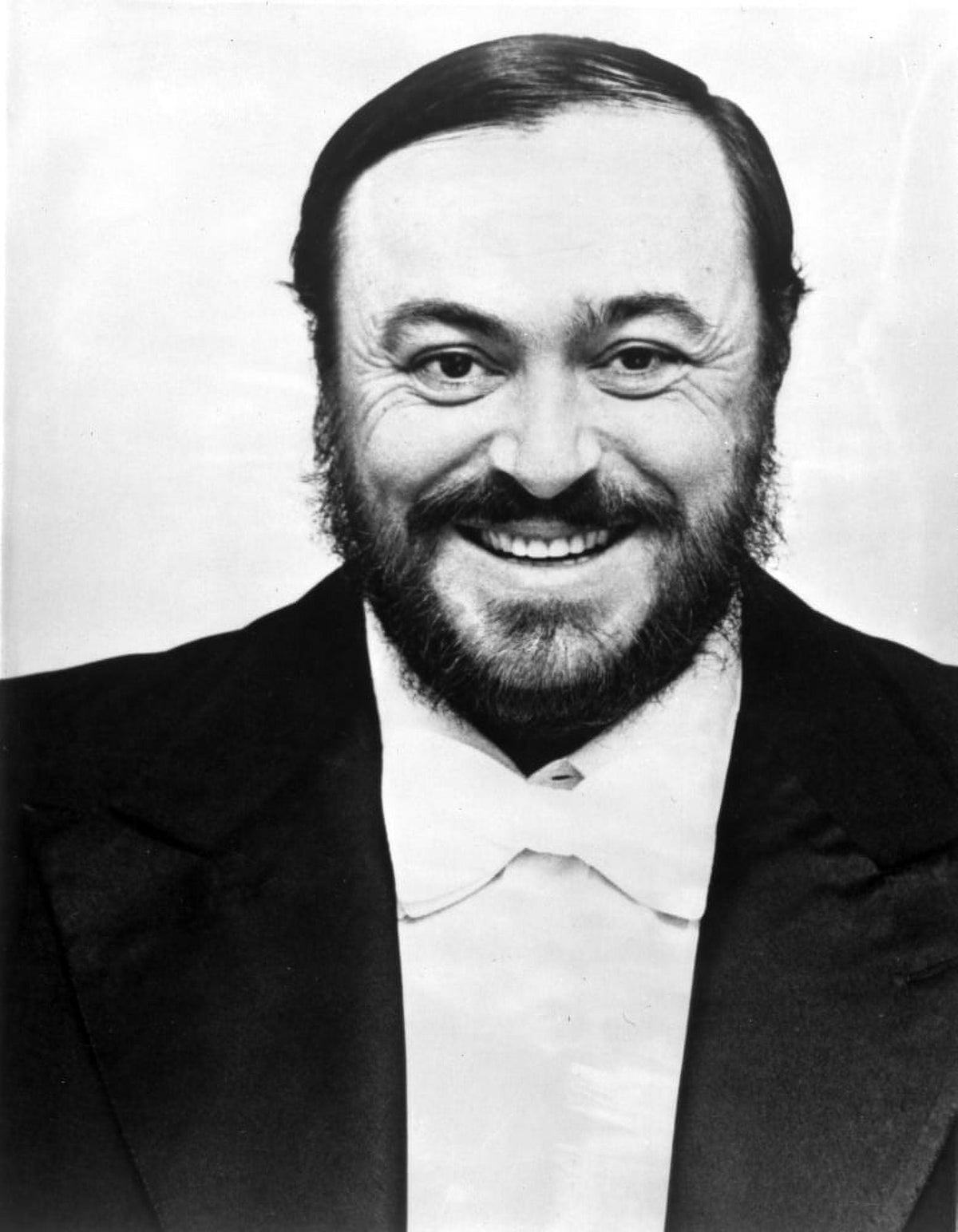 Luciano Pavarotti iconic photo print available in multiple sizes.