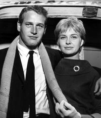 Photo print of Paul Newman and Joanne Woodward capturing classic Hollywood charm.