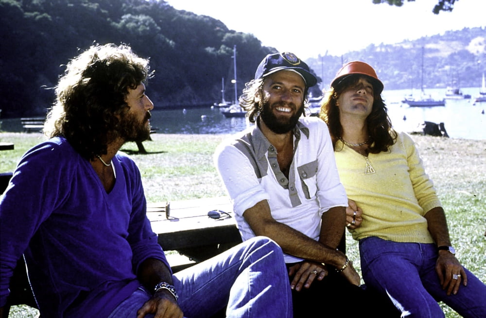 The Bee Gees park photo print showcasing the iconic trio.