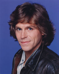 Jeff Conaway portrait photo print with blue background