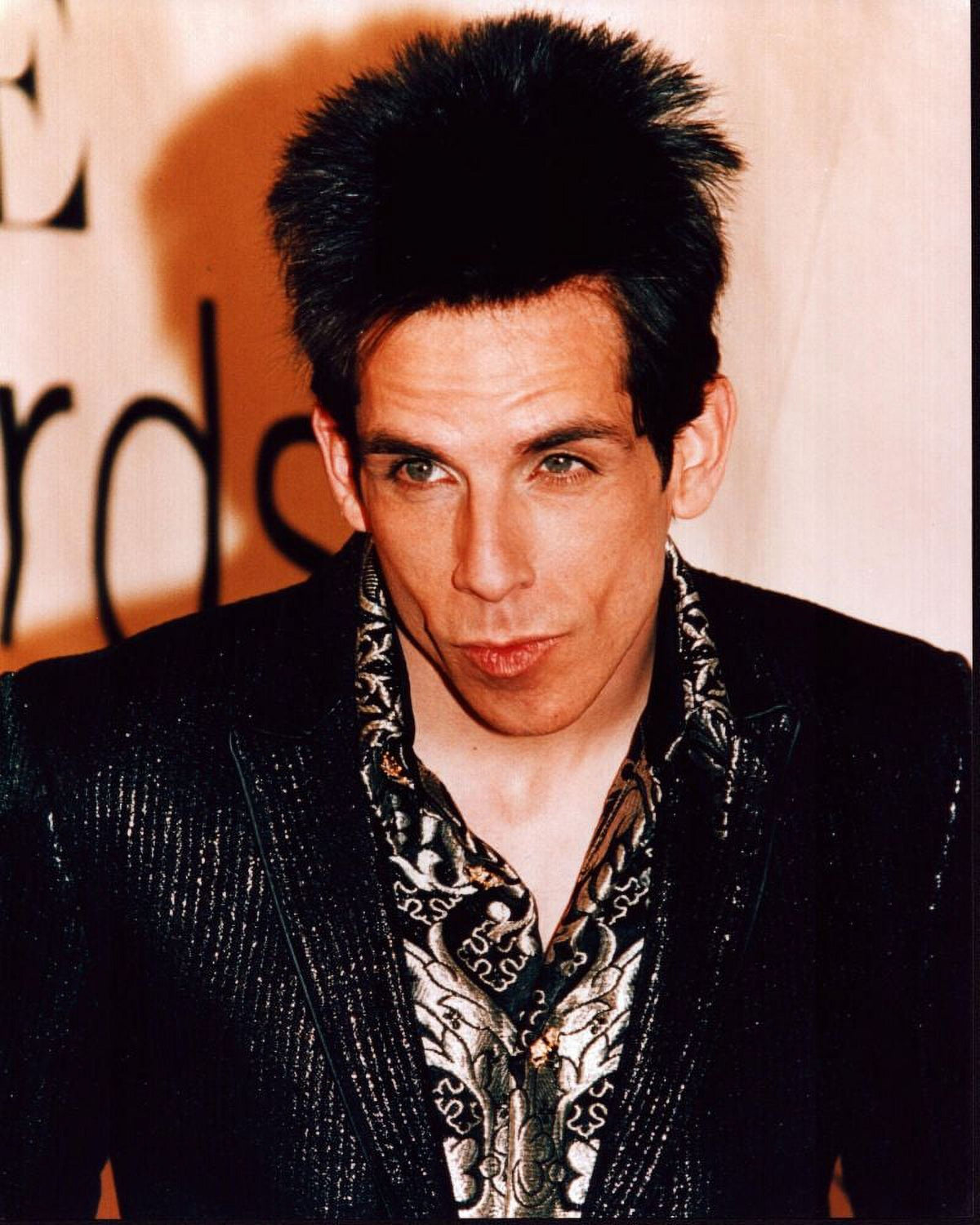 Ben Stiller Zoolander photo print showcasing iconic pose.