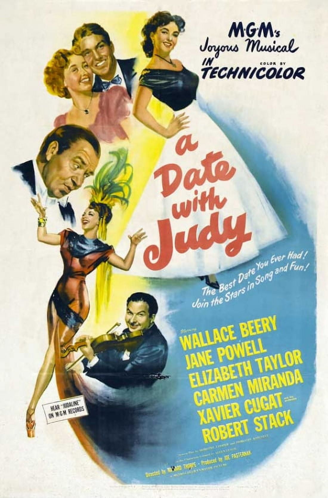 A Date With Judy Movie Poster 11x17 print capturing classic film charm.