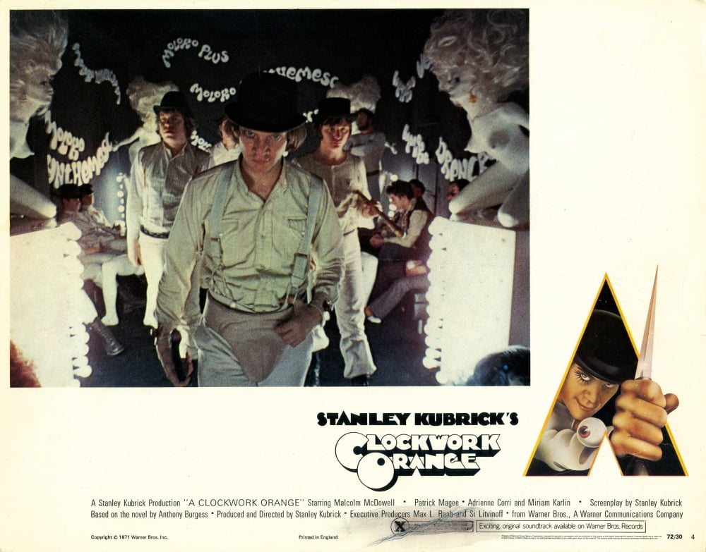 A Clockwork Orange Still Poster Print showcasing a scene from the classic film.