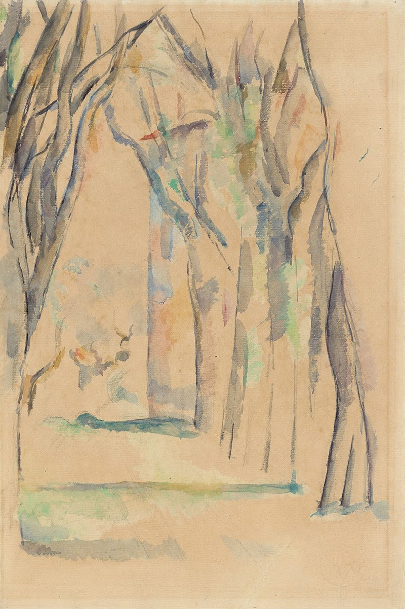 L'Allée des Marronniers au Jas de Bouffan Art Print by Paul Cézanne