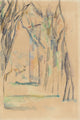 L'Allée des Marronniers au Jas de Bouffan Art Print by Paul Cézanne