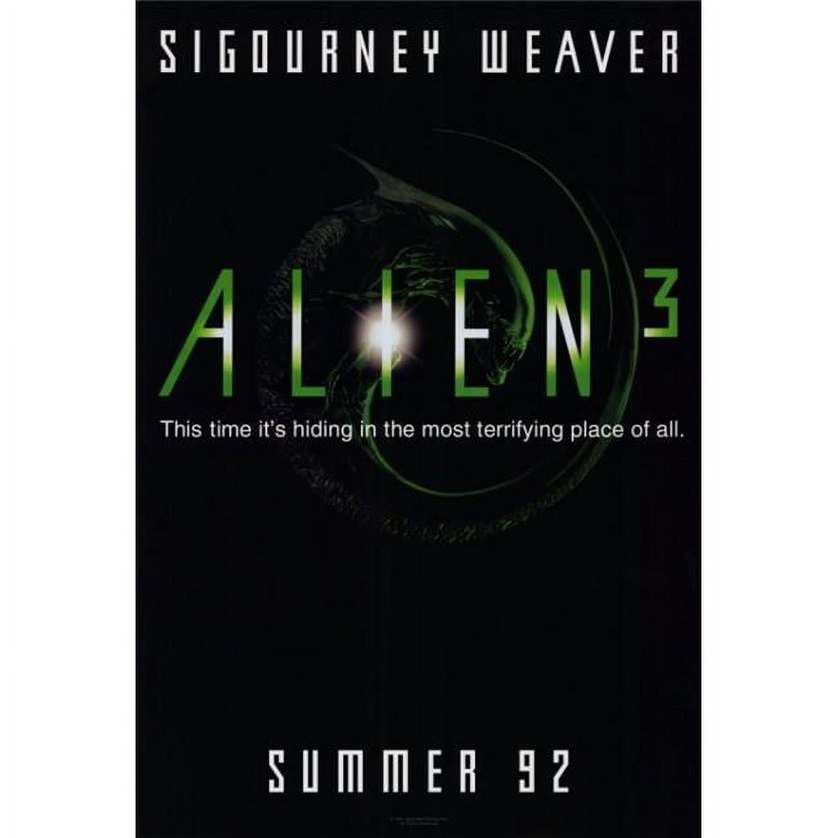 Alien 3 Movie Poster Print 27x40 - Sci-Fi Horror Art