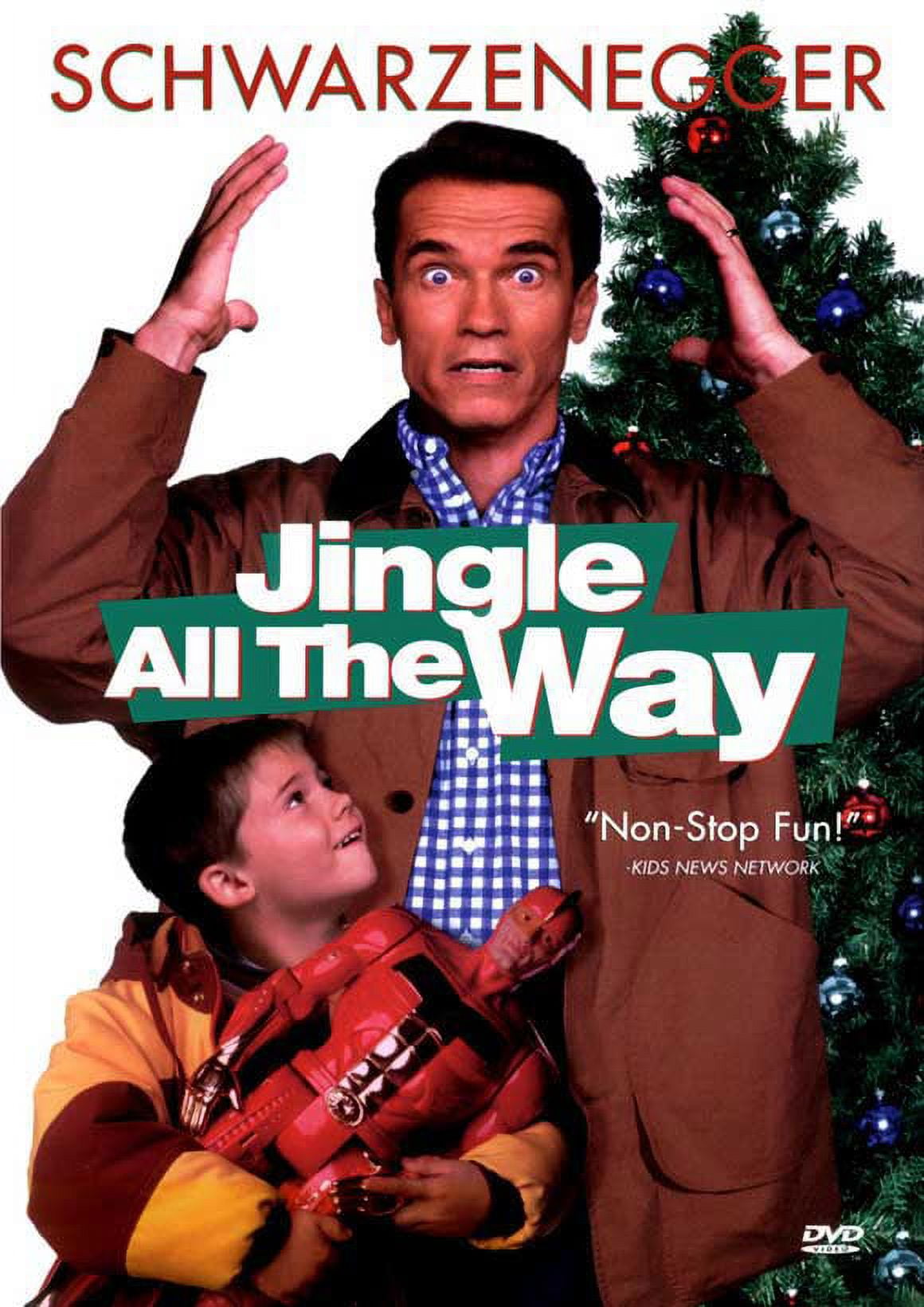 Jingle All the Way Movie Poster in 27x40 size, perfect for festive home decor.