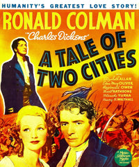 A Tale Of Two Cities 1935 movie poster print featuring Elizabeth Allen and Ronald Colman