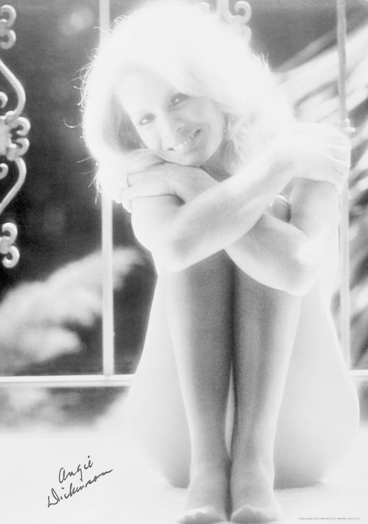 Angie Dickinson black and white nude portrait photo print