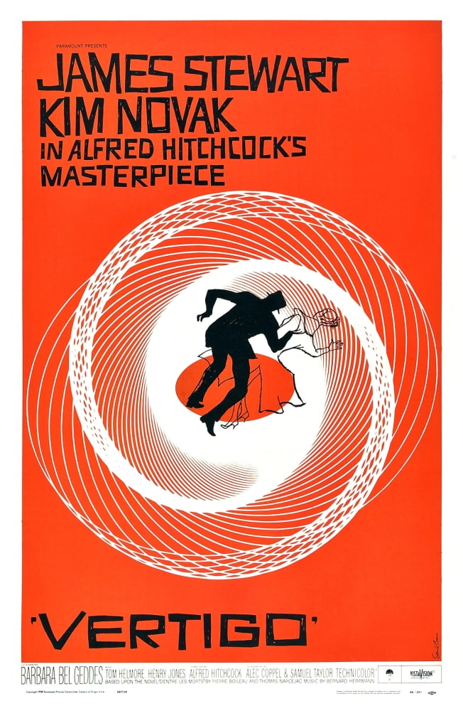 Vertigo Movie Masterprint Poster Print 11x17 - Classic Hitchcock Film Art