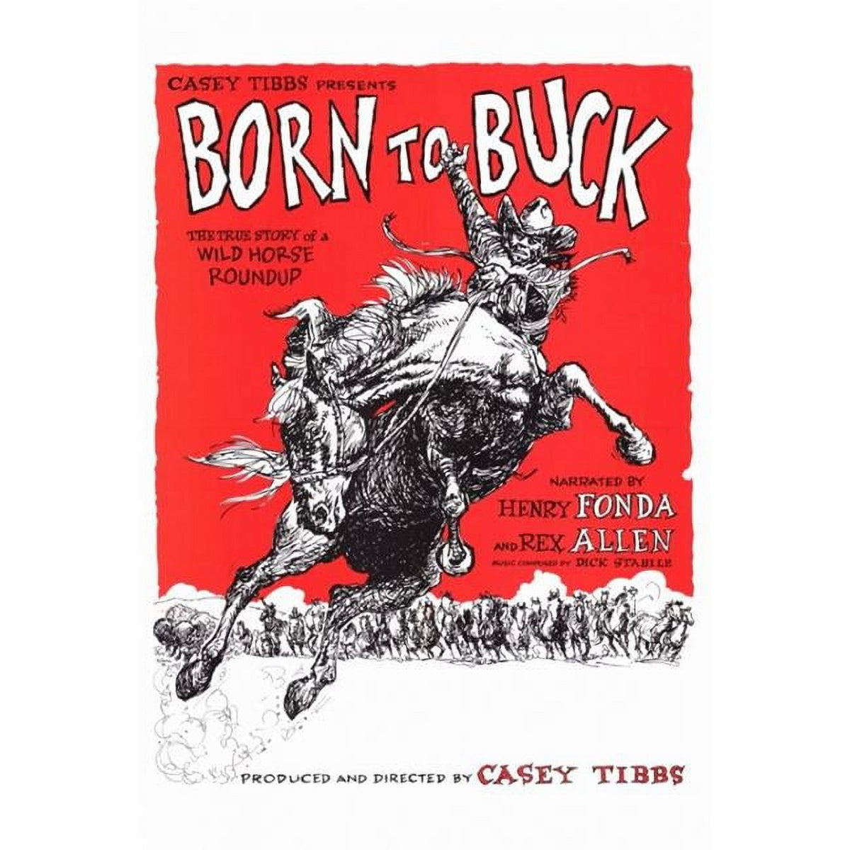 Born to Buck Movie Poster Print - 27x40 size featuring vibrant colors.