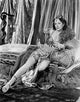 Hedy Lamarr vintage photo print on a day bed, 8x10 and 16x20 sizes