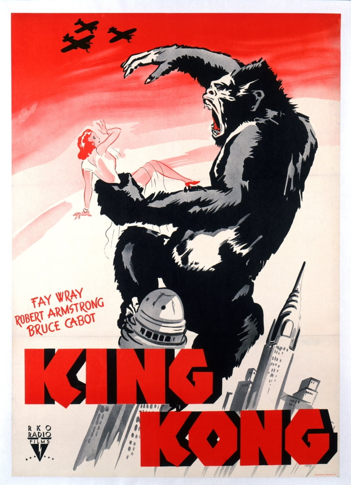 King Kong 1933 Movie Poster Art Print - Vintage Film Decor