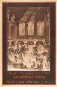 Grand Central Terminal Poster Print by Earl Horter - Vintage 1920