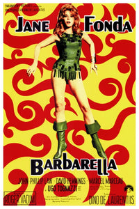 Barbarella Movie Poster Masterprint showcasing vibrant retro sci-fi art.