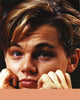 Close-up portrait photo print of Leonardo DiCaprio with hands on chin.