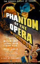 1943 Phantom of the Opera movie poster masterprint featuring Claude Rains, Nelson Eddy, and Susanna Foster.