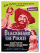 Blackbeard the Pirate movie poster print featuring Robert Newton and Linda Darnell.