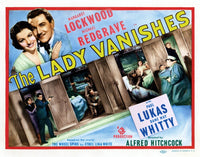 The Lady Vanishes movie lobby card print featuring Margaret Lockwood and Michael Redgrave.