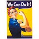 We Can Do It! movie poster print featuring Rosie the Riveter in vintage style.