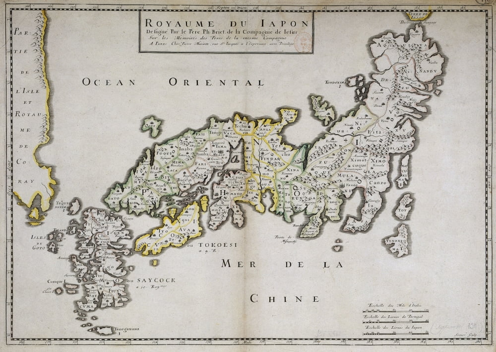 Map of Japan Poster Print by Philippe Briet - 24x18