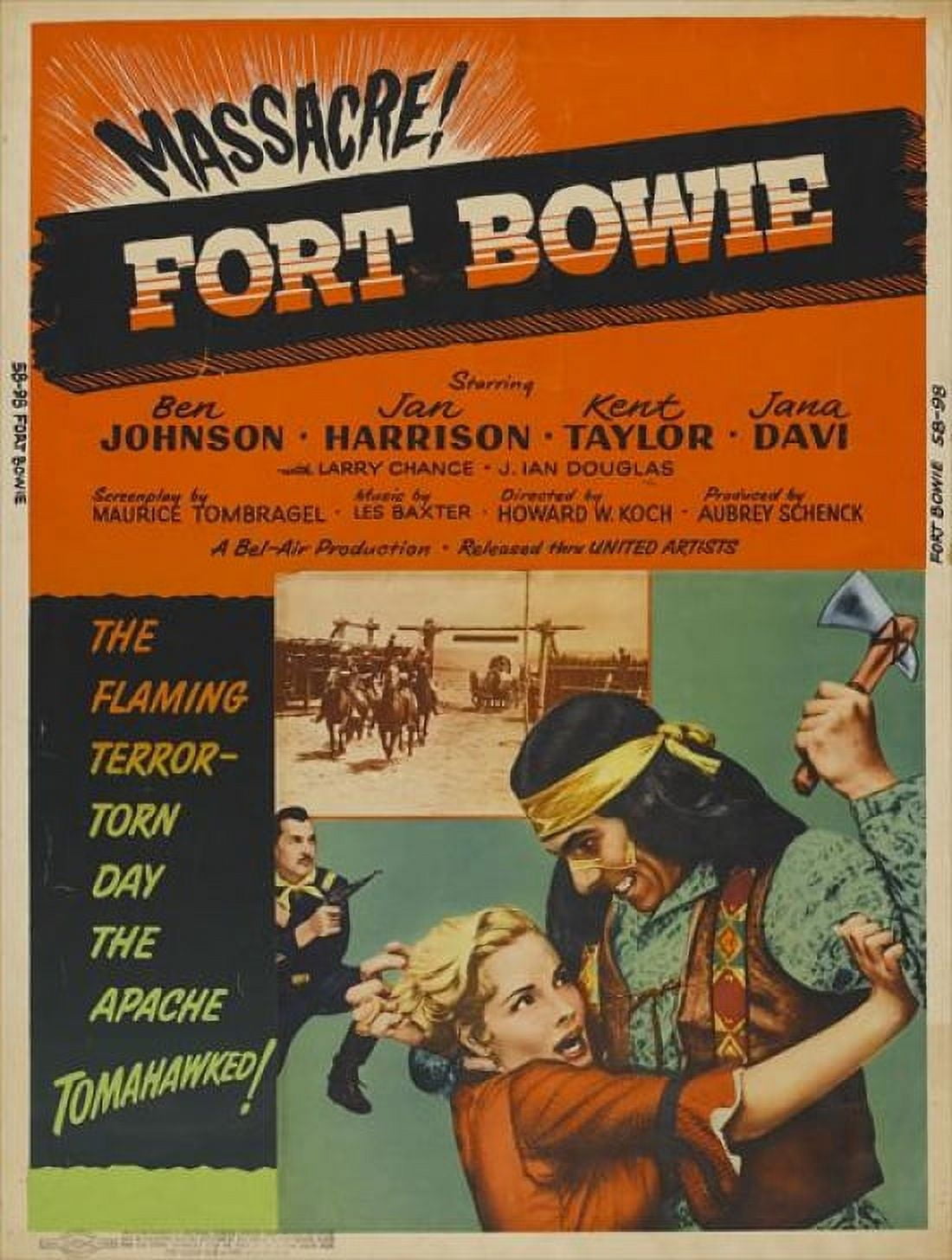 Fort Bowie Movie Poster 11x17 print showcasing Wild West adventure.