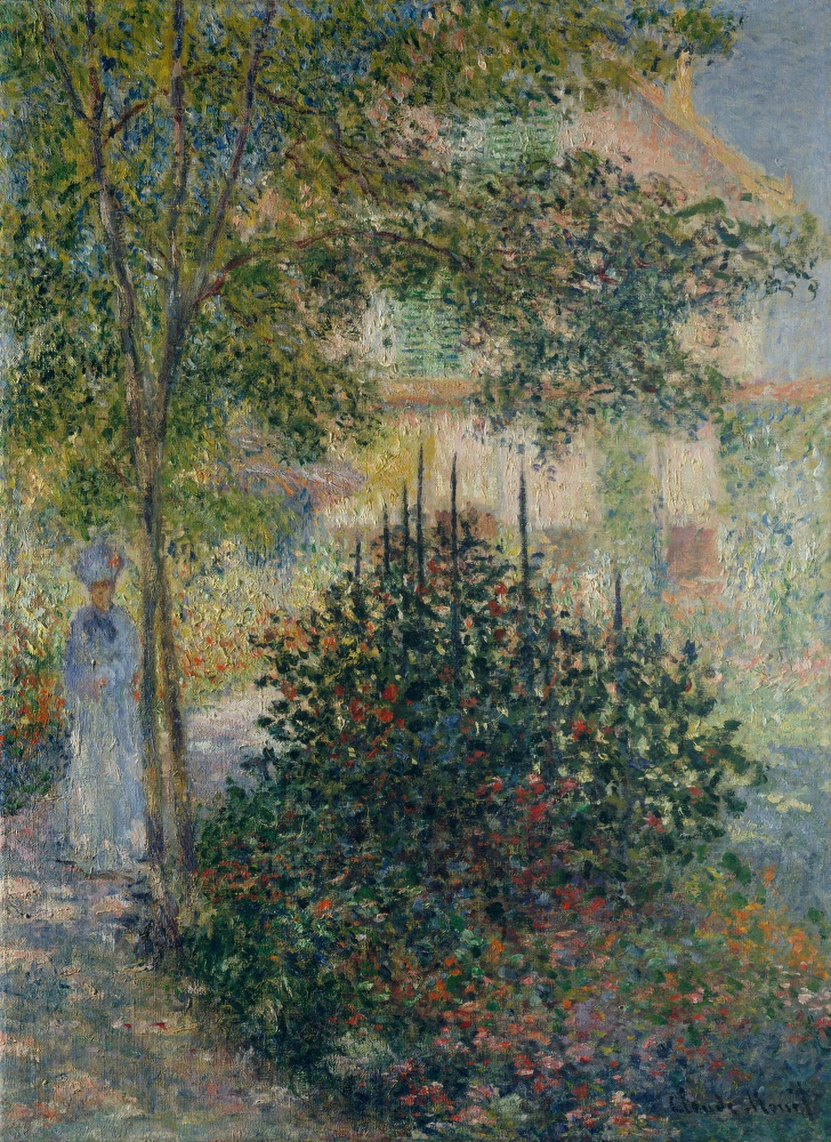 Camille Monet in The Garden at Argenteuil Fine Art Print