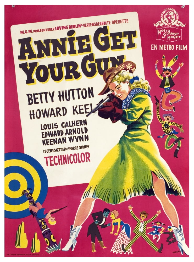 Annie Get Your Gun 1950 Movie Poster Print featuring Betty Hutton.