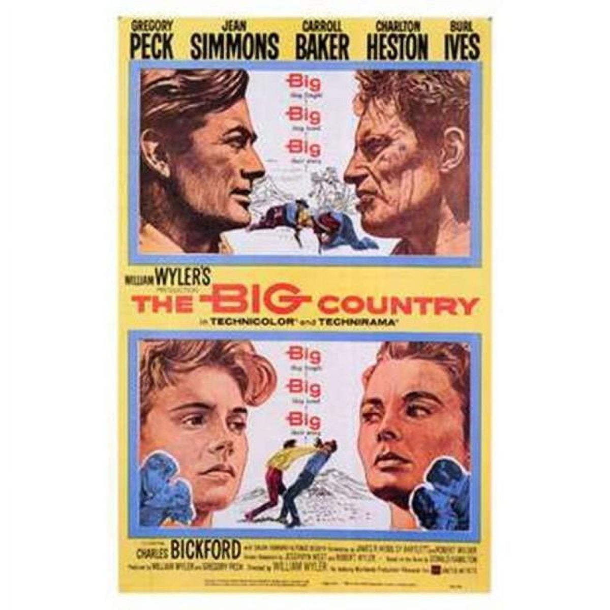 The Big Country Movie Poster 11x17 print showcasing classic film art.
