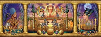 Egyptian Triptych Poster Print by Ciro Marchetti, vibrant colors and intricate details.