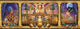 Egyptian Triptych Poster Print by Ciro Marchetti, vibrant colors and intricate details.