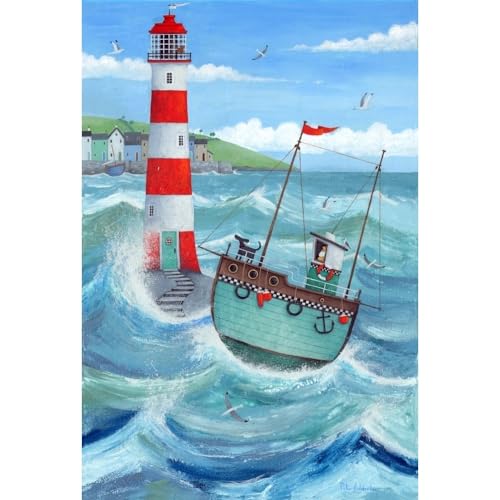 Lighthouse Poster Print by Peter Adderley showcasing coastal beauty.
