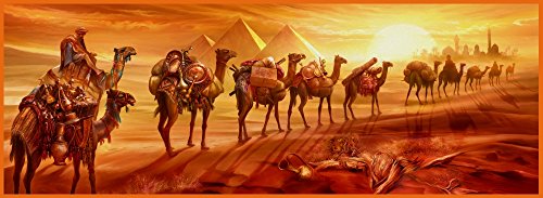 Caravan in the Desert Poster Print by Jan Patrick