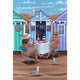 Beach Huts Afternoon Teas Poster Print by Peter Adderley