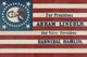 Abraham Lincoln Campaign Banner Art Print featuring a thirty-three star American flag