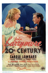 Twentieth Century Movie Masterprint Poster featuring Carole Lombard and John Barrymore, 11x17.