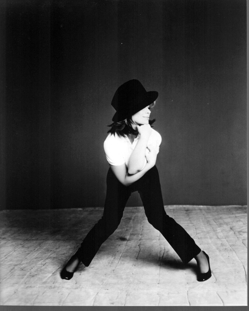 Paula Abdul black and white photo print wearing a fedora