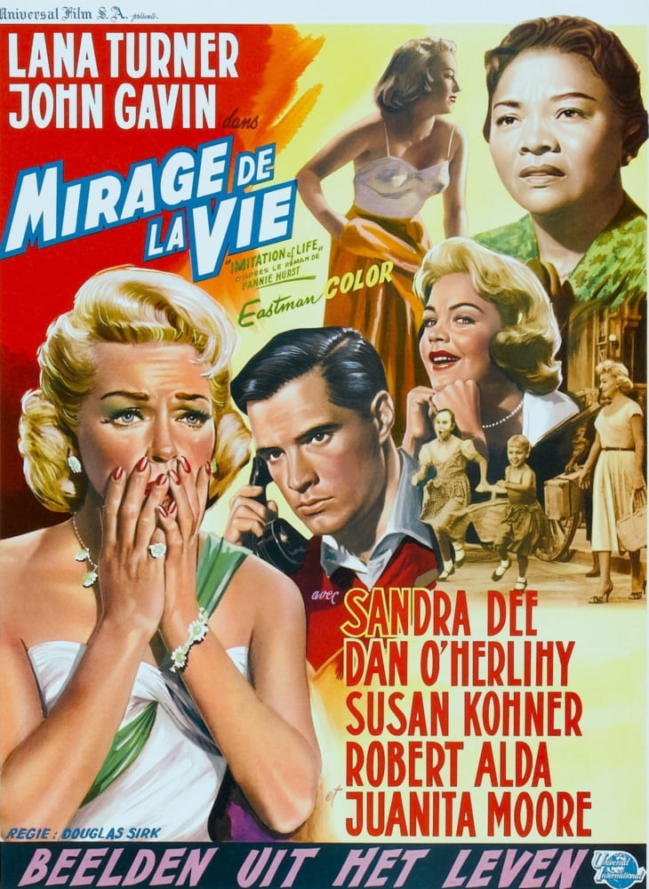 Imitation of Life 1959 movie poster featuring Lana Turner and John Gavin