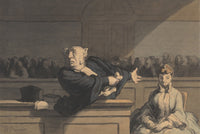 Le Défenseur (Counsel For The Defense) art print by Honoré Daumier, 1862-1865.