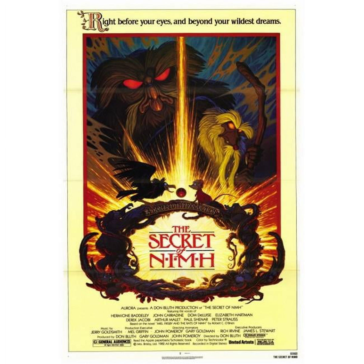 The Secret of NIMH Movie Poster Print 27x40
