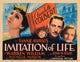 Imitation of Life movie poster print featuring Claudette Colbert and co-stars.