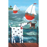 Puppy Love Poster Print by Peter Adderley featuring a heartwarming scene of dogs.