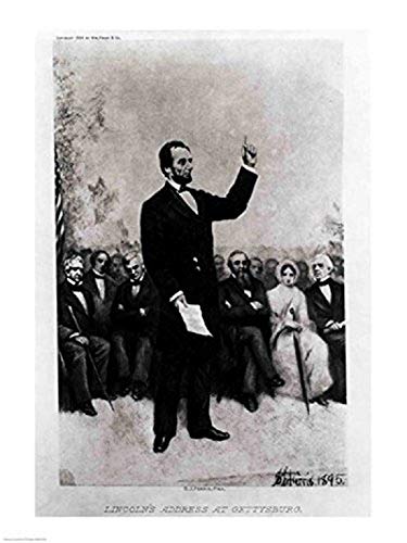 Lincoln's Address at Gettysburg 1895 Poster Print