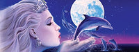 Dolphin Princess Poster Print by Robin Koni showcasing playful dolphins and a magical theme.