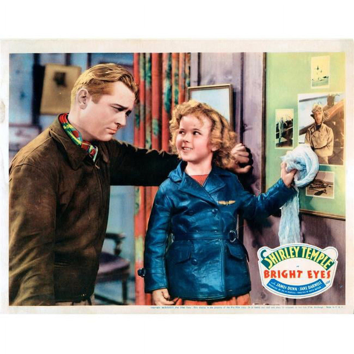 Bright Eyes Lobby Card Print featuring James Dunn and Shirley Temple (14x11)