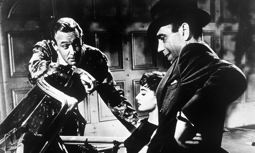 Sabrina movie photo print featuring Audrey Hepburn and Humphrey Bogart.